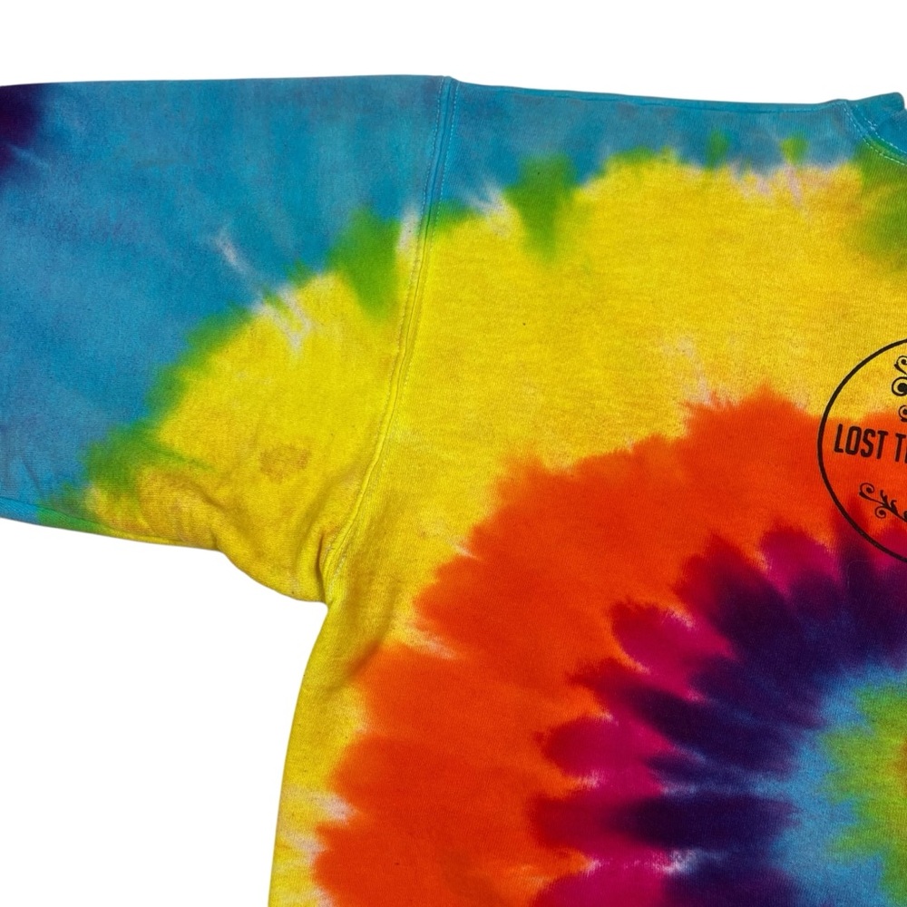 Y2K Man Overboard Band Defend Pop Punk Tie Dye Crew Neck Sweatshirt Hanes - Picture 9 of 16